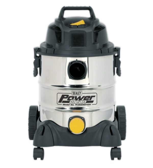110V Vacuum Cleaner for Industrial Wet & Dry use, 20Litre 1250W/110V Stainless Drum - Image 4