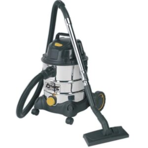 110V Vacuum Cleaner for Industrial Wet & Dry use, 20Litre 1250W/110V Stainless Drum