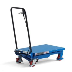 Our Lift trolley takes a 300kg load & lifts 285mm-880mm in height.