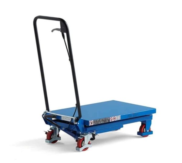 Our Lift trolley takes a 300kg load & lifts 285mm-880mm in height.