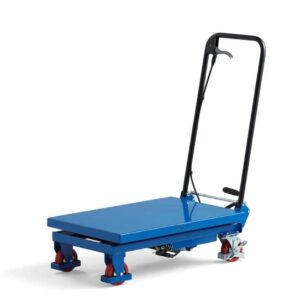 Our Lift trolley takes a 500kg load & lifts 285mm-915mm in height.