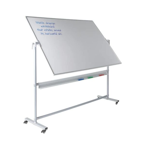 Revolving whiteboard on wheels with brakes. - Image 2