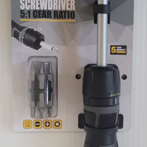 High Speed Ratchet Screwdriver with a 5 year warranty.