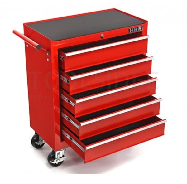 Small but neat HBM 5 drawer tool trolley. - Image 3