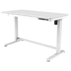 Euroseats Sit-Stand Workstation in white.