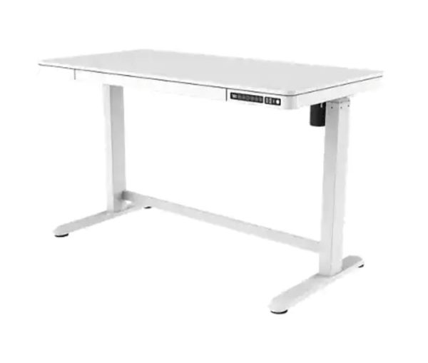 Euroseats Sit-Stand Workstation in white.