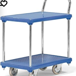Our heavy-duty plastic shelf trolley takes a 200kg load, 810mm x 500mm x 890mm - Heavy-Duty Trolleys Ireland