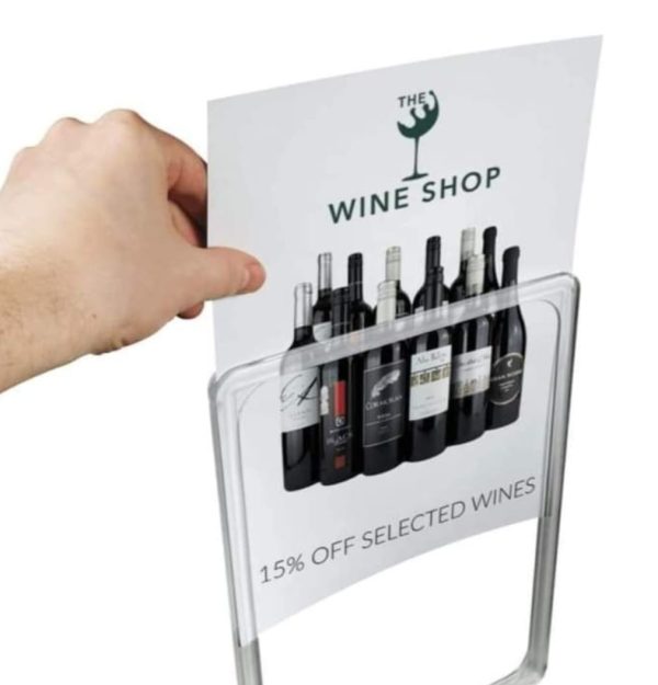 Freestanding showcard stand available in large & small sizes, ideal for Florists & Garden Centres. - Image 7