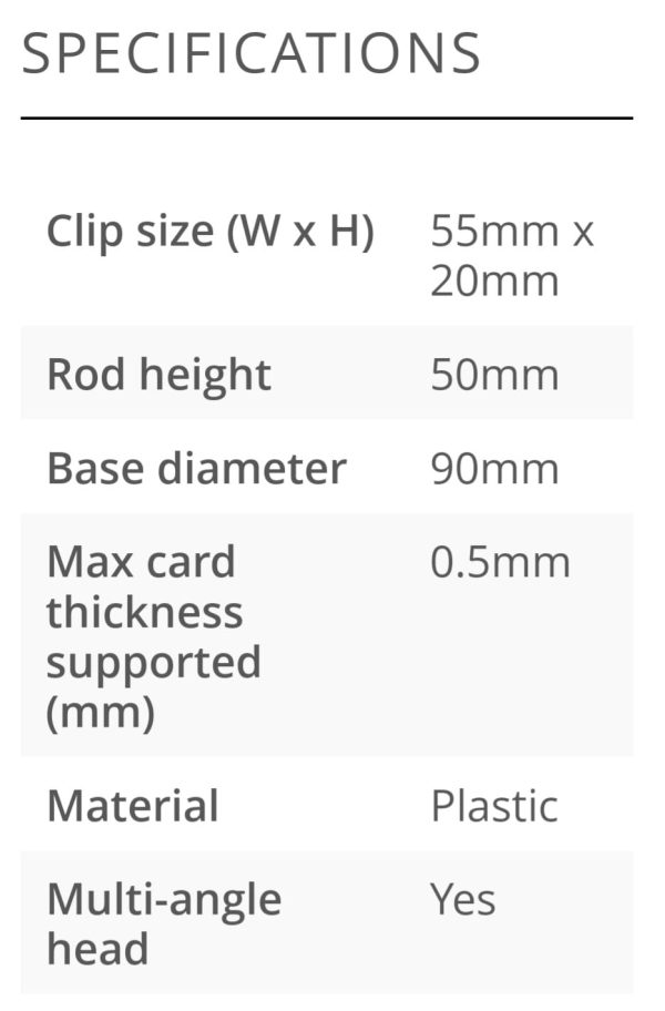 Plastic Ticket Holder with Round Base. - Image 2