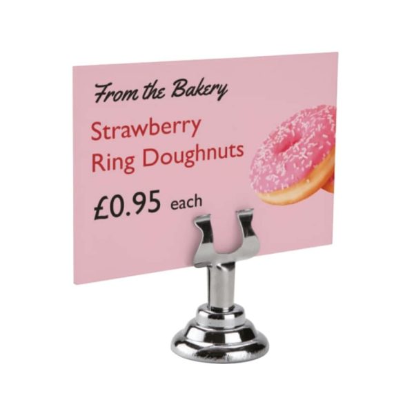 Harp Clip Sign Holder ideal for Bakeries, Deli, Butchers etc