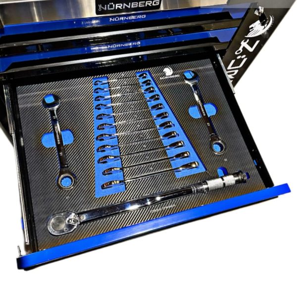 7 Drawer Caster Mounted Roller Tool Chest Cabinet with extra Storage Door - Image 10