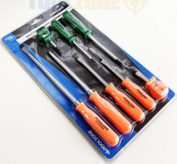 8 Piece Crv Hi Vis Mechanics Screwdriver set