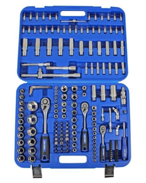 172 PIECE SUPER LOCK 1/4" 3/8" & 1/2" DR METRIC SOCKET SET"