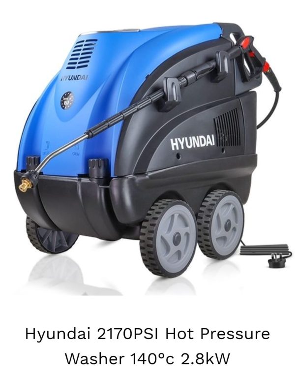 Hyundai 2170PSI Hot Pressure Washer 140°C 2.8kW - Image 4