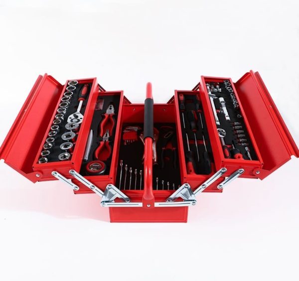 90 piece 5 Tier Cantilever Toolbox full of Tools