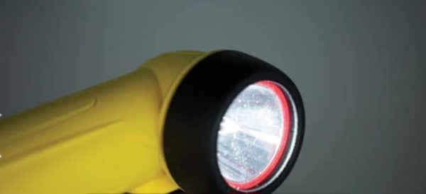 Wolf Safety R-50H ATEX, IECEx LED Torch Yellow - Rechargeable 80 Lumens, 195mm - Image 3