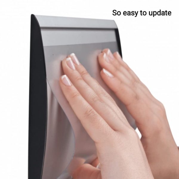 Curved Aluminium Sign Holder available in A4 Size - Image 4