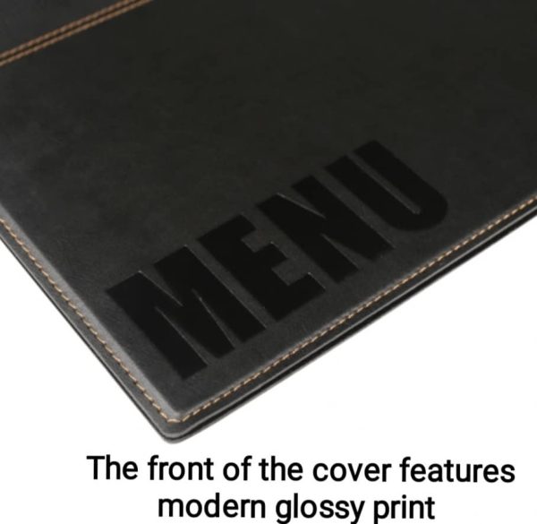 Contemporary A4 Faux Leather Menu Cover - Image 4