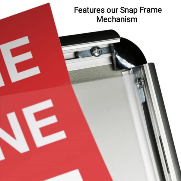 Freestanding round cornered snap frame available in A3 & A4 - Image 4