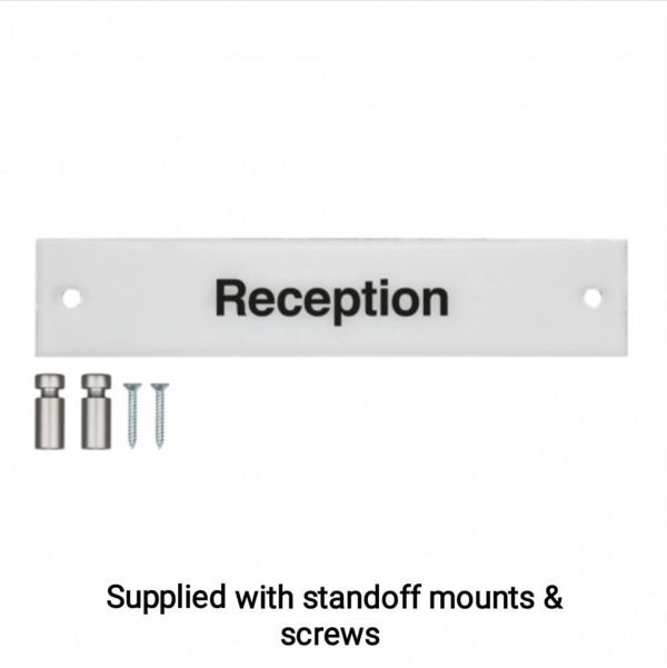Clear Acrylic Door Signs Printed With Black Text, choice of 10 - Image 4