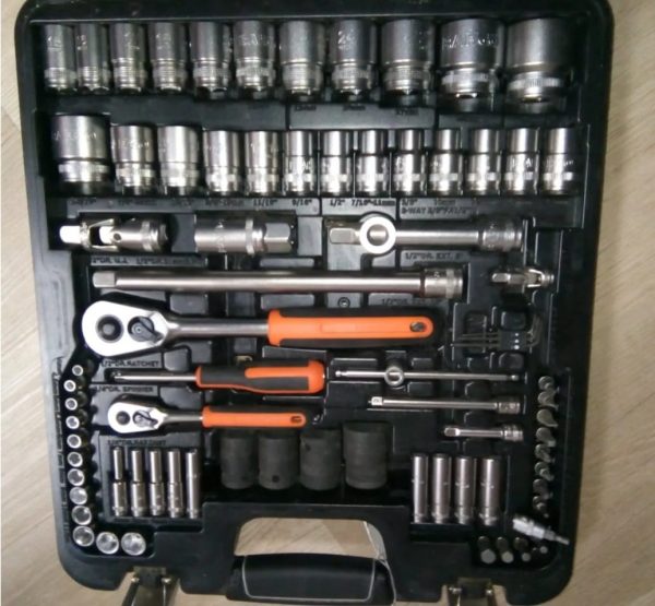 Bahco 94-Piece Imperial, Metric 1/2" & 1/4" Deep Socket/Standard Socket/Spanner/Allen Key/Bit Set with Ratchet, 6 - Image 6