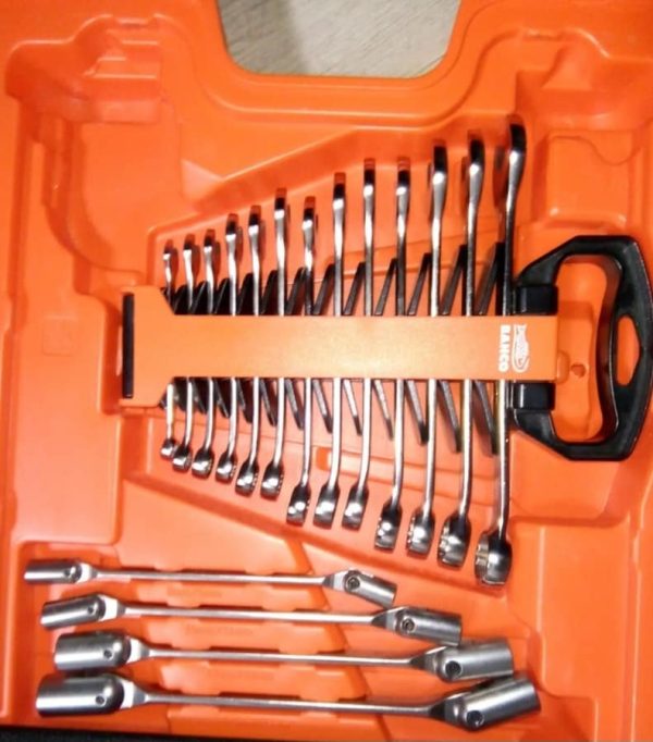 Bahco 94-Piece Imperial, Metric 1/2" & 1/4" Deep Socket/Standard Socket/Spanner/Allen Key/Bit Set with Ratchet, 6 - Image 7