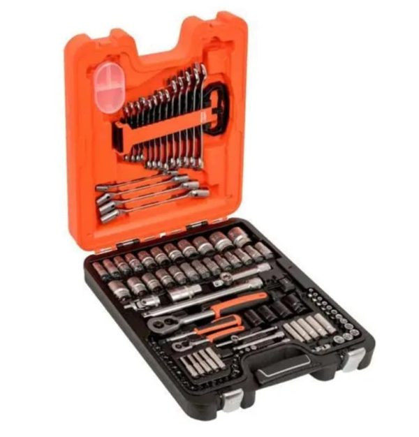 Bahco 94-Piece Imperial, Metric 1/2" & 1/4" Deep Socket/Standard Socket/Spanner/Allen Key/Bit Set with Ratchet, 6