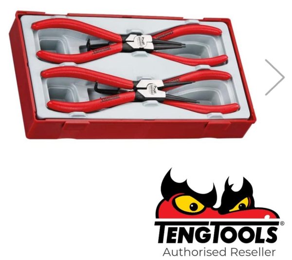 Teng Tools Mega Bite Circlip Plier Set 175mm (4 Pieces) - Image 2