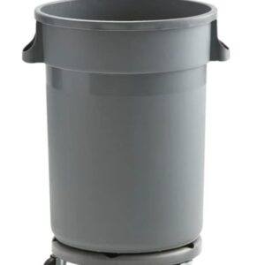 Plastic waste container with dolly 120 Litre.