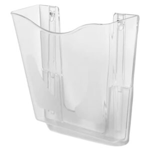 Deflecto Wall Mountable Literature Display Acrylic Glass 265mm x 100mm x 260mm A4 Clear