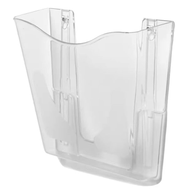 Deflecto Wall Mountable Literature Display Acrylic Glass 265mm x 100mm x 260mm A4 Clear