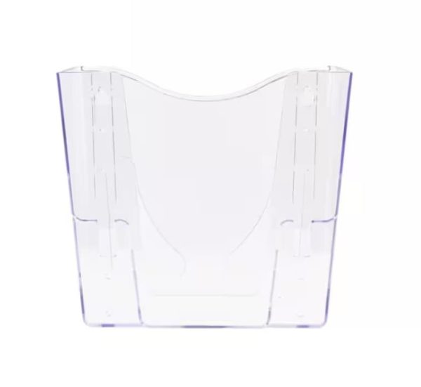 Deflecto Wall Mountable Literature Display Acrylic Glass 265mm x 100mm x 260mm A4 Clear - Image 2