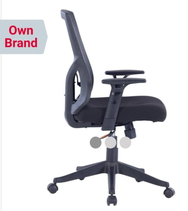 Executive Chair Basic Tilt Mesh Height Adjustable Armrest and Seat Black 110kg 675mm x 670mm x 1035mm - Image 5