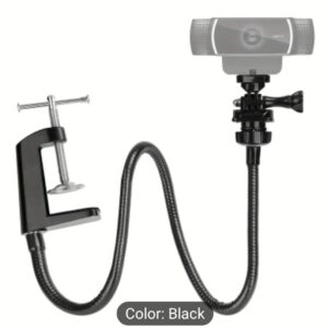 Secure Your Camera Or Webcam With our Any-angle Desktop Mounting Clip Hose Gooseneck Bracket Holder.