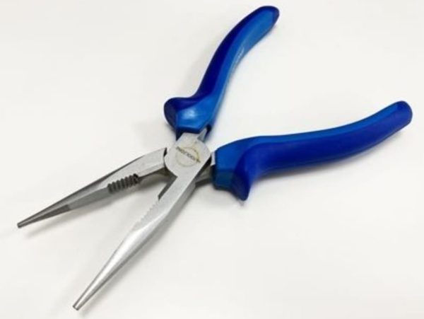 8" Satin Long Nose Plier Heavy Duty. - Image 2
