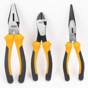 JCB Tools 3 Piece Plier Set in Heavy-Duty Steel