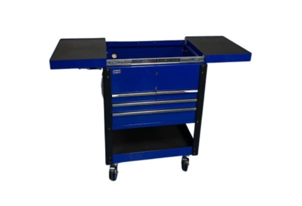 PACINI 35" 4 Drawer Slide Tool Cart with tilt & Storage shelves - Image 4