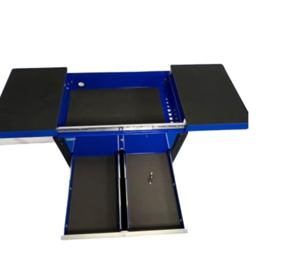 PACINI 35" 4 Drawer Slide Tool Cart with tilt & Storage shelves - Image 3