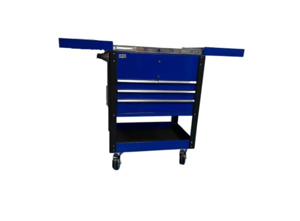 PACINI 35" 4 Drawer Slide Tool Cart with tilt & Storage shelves - Image 5
