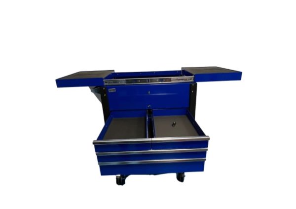 PACINI 35" 4 Drawer Slide Tool Cart with tilt & Storage shelves - Image 2