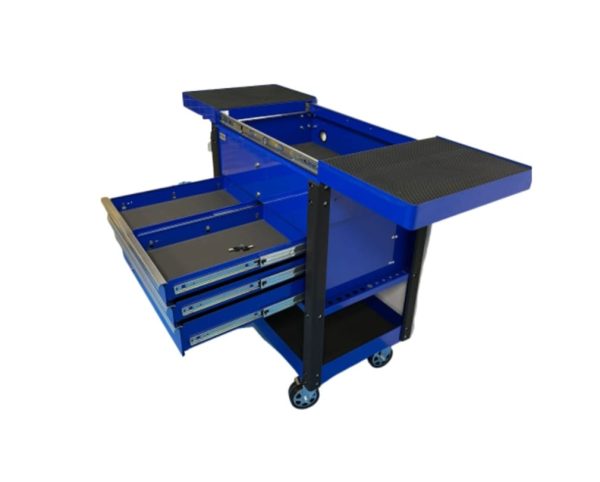 PACINI 35" 4 Drawer Slide Tool Cart with tilt & Storage shelves - Image 6