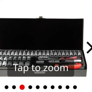 RS PRO 39-Piece Metric 1/4" Standard Socket/Bit Set with Ratchet