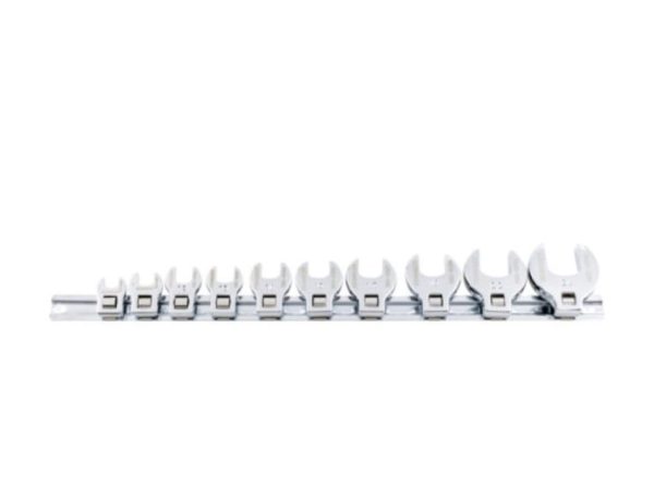 Kennedy Metric, Crowfoot Spanner Set, 10 - 24mm, Set of 10, Chrome Vanadium Steel