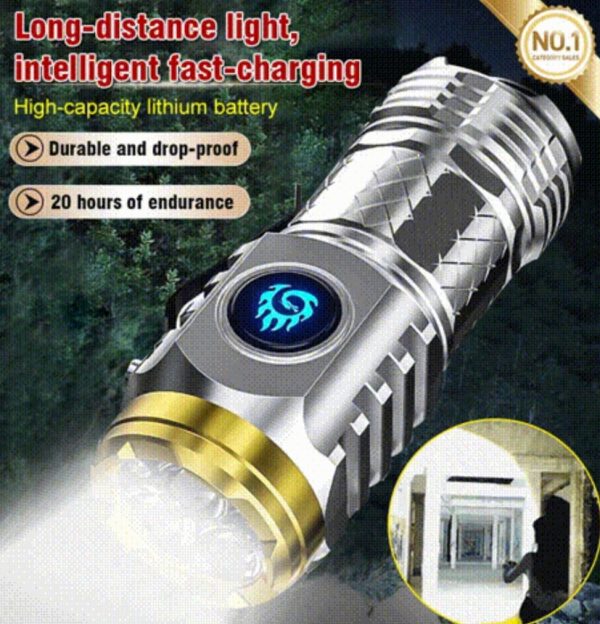 German Three-eyed Monster Rechargeable Flashlight with five lighting modes. - Image 7