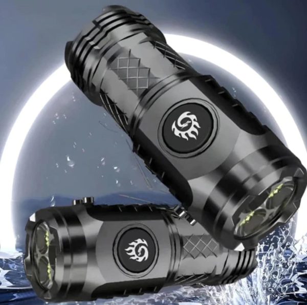 German Three-eyed Monster Rechargeable Flashlight with five lighting modes. - Image 4