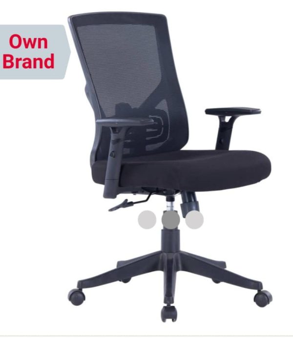 Executive Chair Basic Tilt Mesh Height Adjustable Armrest and Seat Black 110kg 675mm x 670mm x 1035mm - Image 4