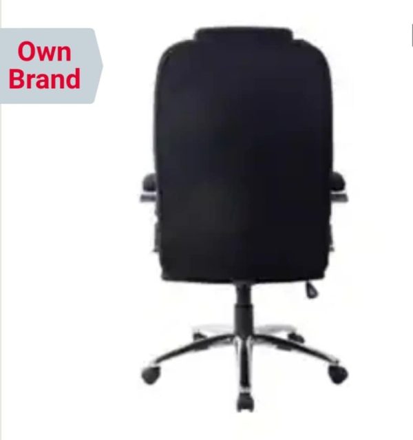 Tilt Executive Chair with Fixed Armrests and Adjustable Seat in Black - Image 3