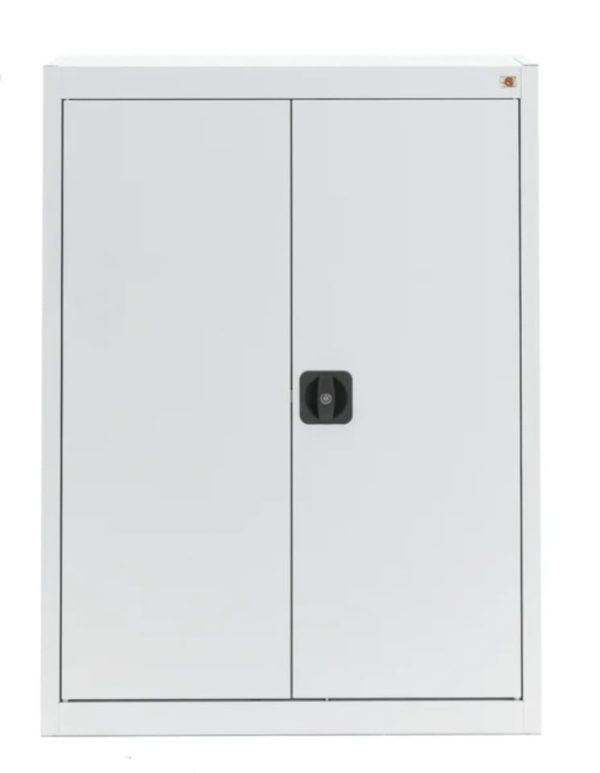 Metal storage cabinet 1065mm High x 800mm Wide x 400mm Deep in light grey. - Image 2