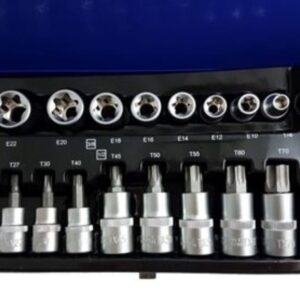 27 Piece 3/8 & 1/2 Star Bits & E Sockets