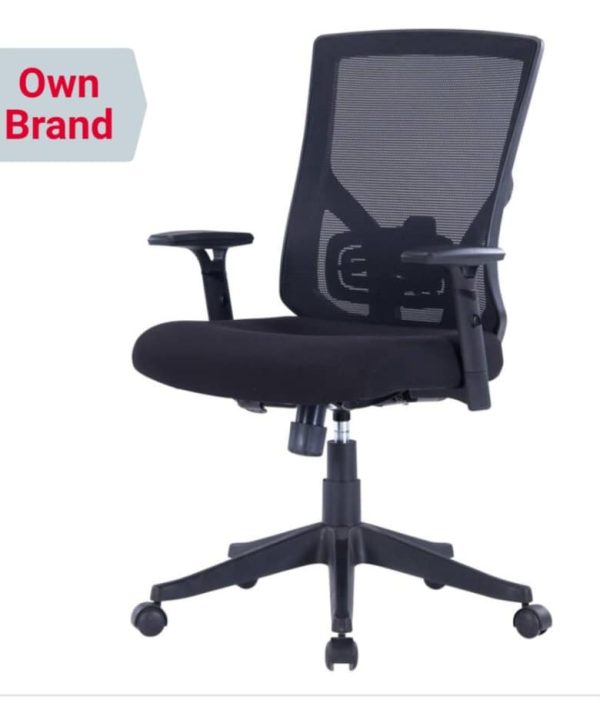 Executive Chair Basic Tilt Mesh Height Adjustable Armrest and Seat Black 110kg 675mm x 670mm x 1035mm - Image 2